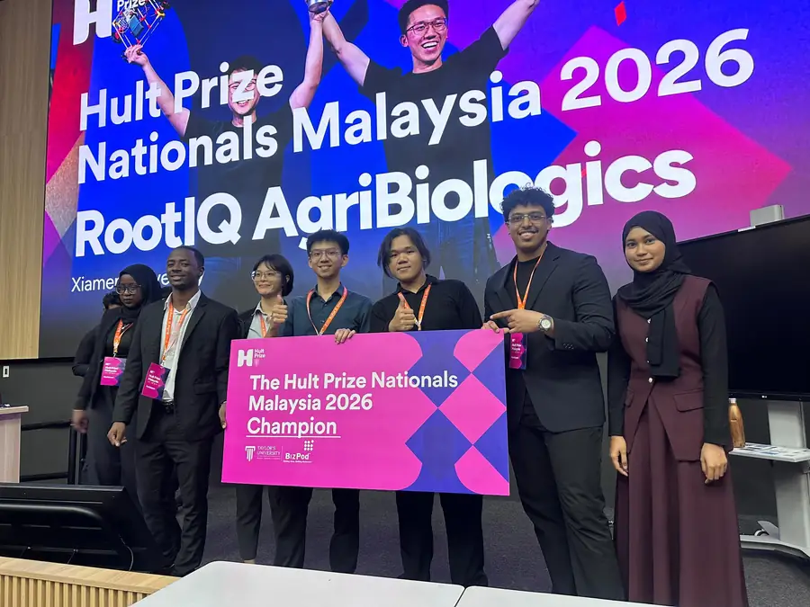 On stage with the team that won Hult Prize Nationals 2026.